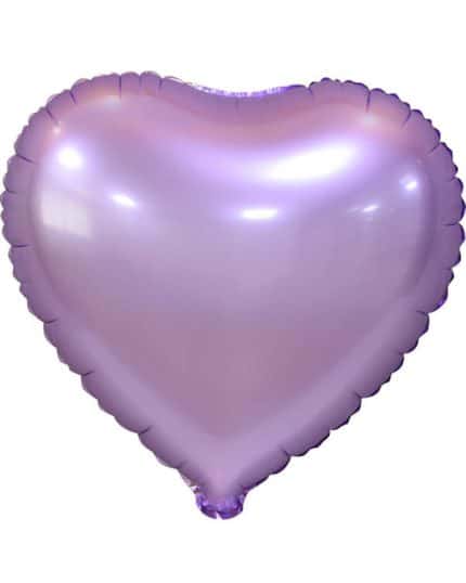 Сердце Сиреневый Сатин 46см